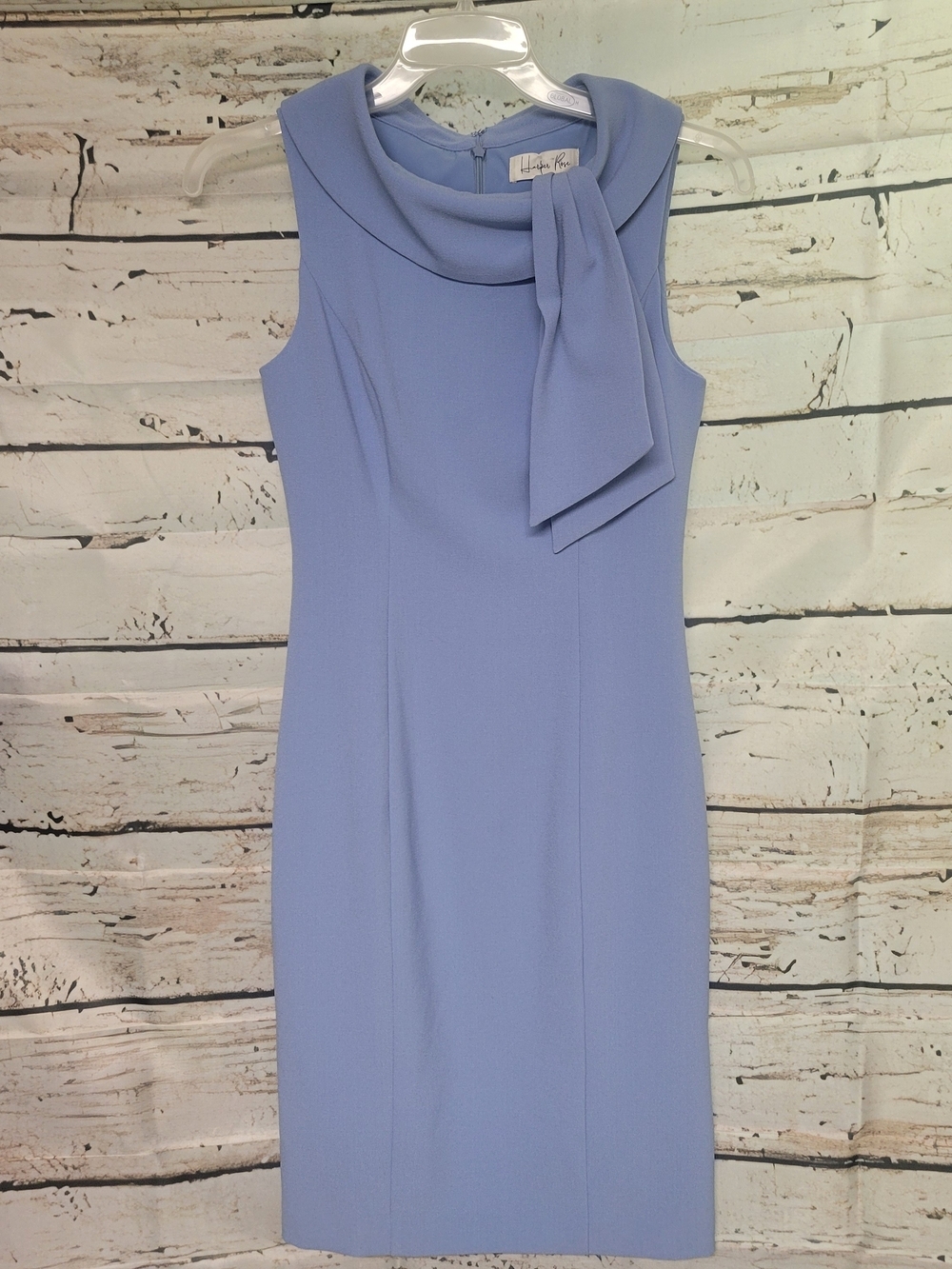 Harper Rose Sleeveless Bow Neck Sheath Dress Size 2 Light Blue